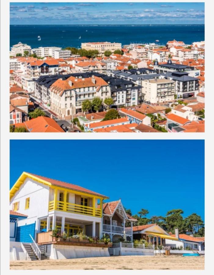 Appartement Vue Sur Baie Et Ocean, 100 M De La Plage Et Du Centre Par Chemin Prive Аркашон Екстериор снимка